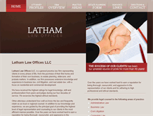 Tablet Screenshot of lathamlawoffices.com